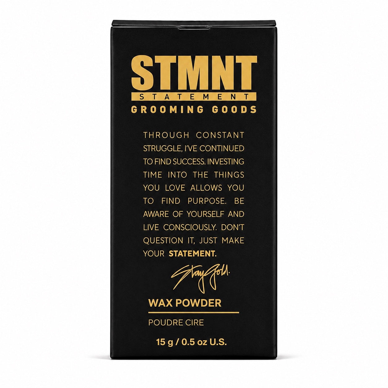 STMNT Wax Powder on white background